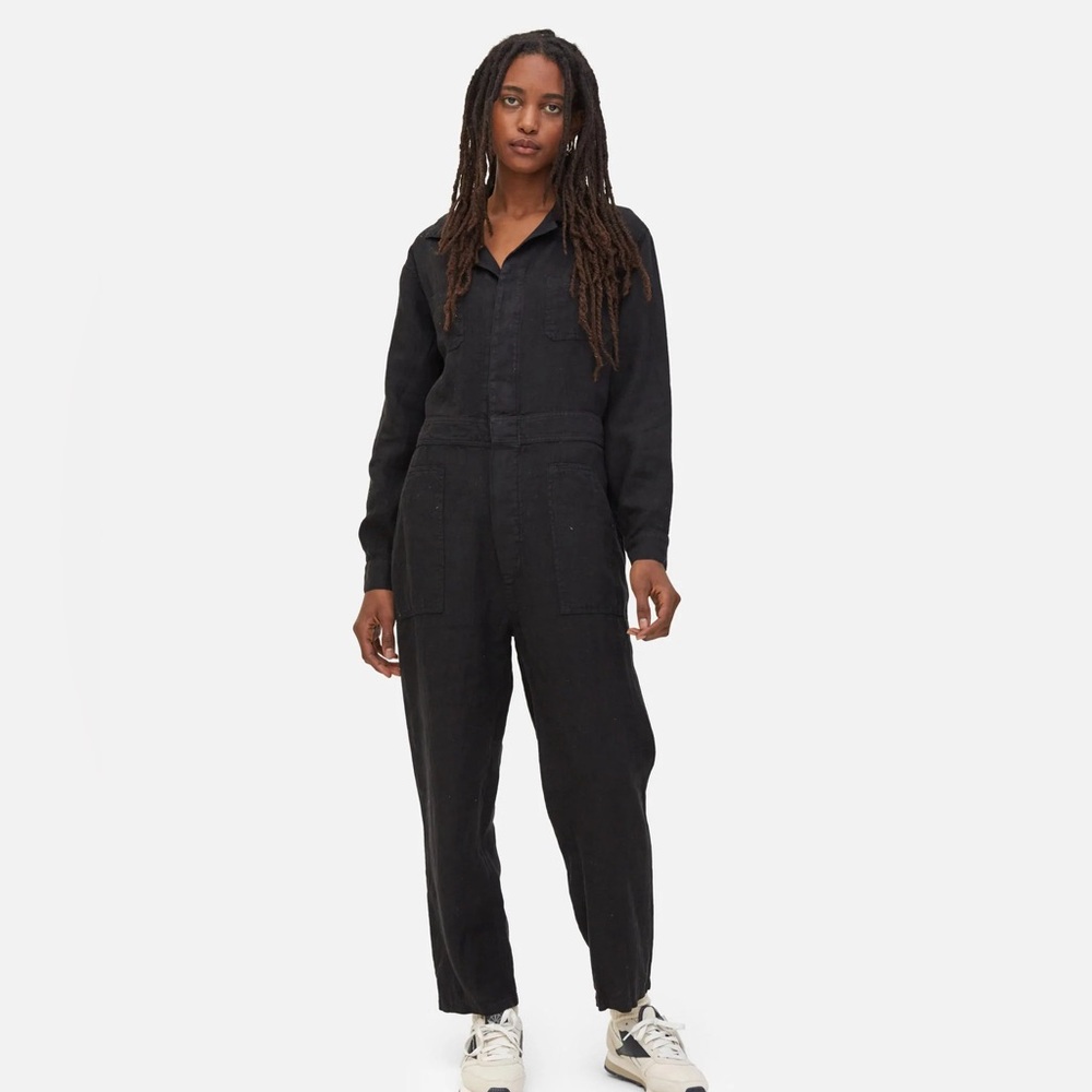 ✨MATE THE LABEL LINEN LONG SLEEVE JUMPSUIT IN SAGE XS - Picture 6 of 6